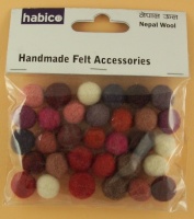 Handmade Felt Accessories - 10mm Balls - Reds